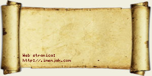 Jovana Hinić vizit kartica